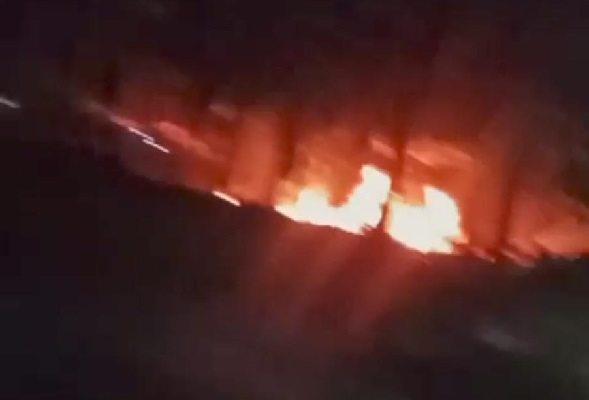 Tempat Penyulingan Minyak di Kecamatan Keluang Kembali Terbakar